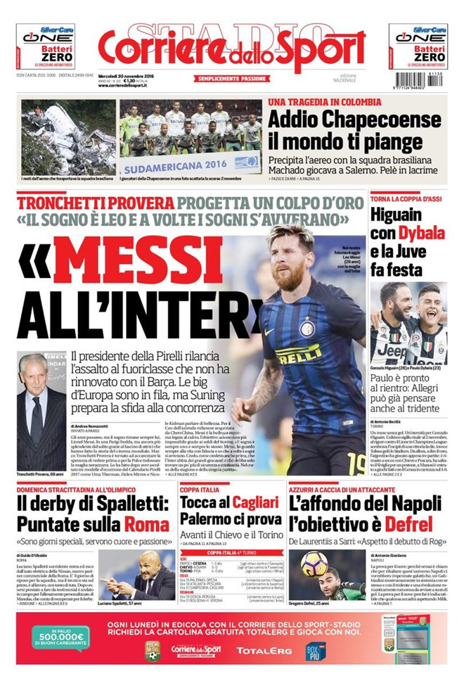 Inter chính thức lên tiếng về việc mua Messi