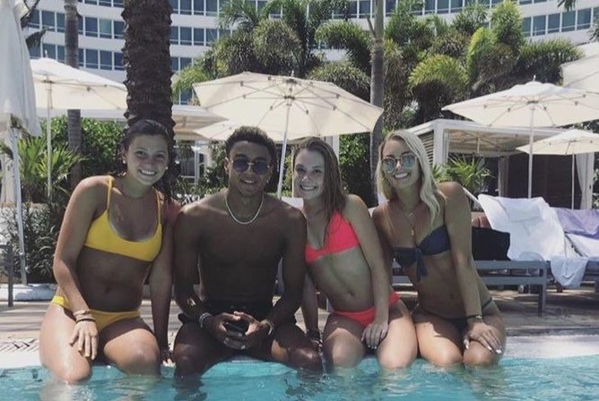 Ảnh bài viết Cặp đôi Man Utd chạm mặt nhau giữa rừng mỹ nhân Miami