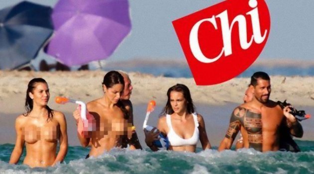Nghỉ Hè, cựu chân sút Milan rủ dàn kiều nữ Playboy... đi tắm tiên