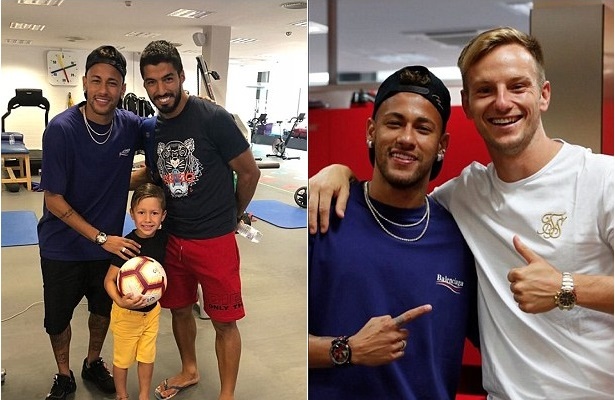 Ảnh bài viết Neymar bất ngờ trở lại trong buổi tập luyện của Barca