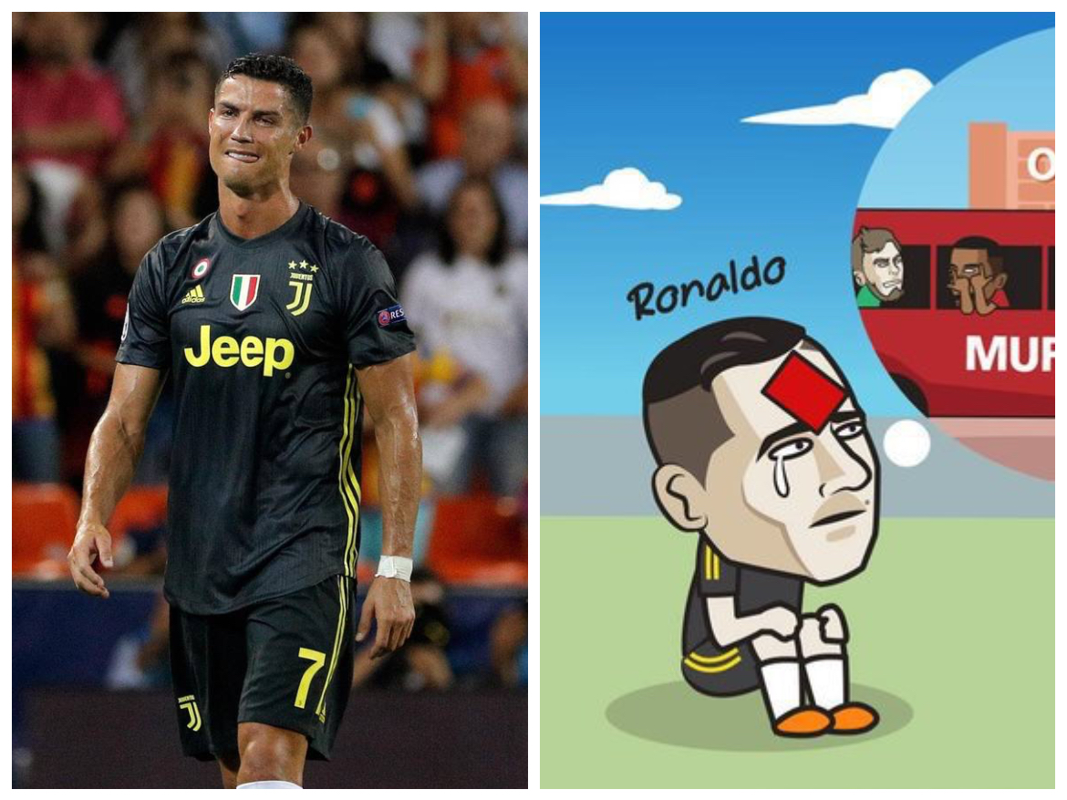 Cười ra nước mắt với loạt ảnh chế Ronaldo nhận thẻ đỏ