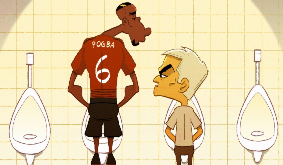 Biếm họa: Sir Alex lại nhập viện vì MU, Mourinho và Pogba lườm nguýt nhau trong nhà vệ sinh