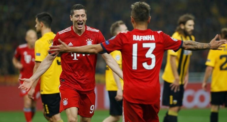 Lewandowski lập cú đúp, Bayern Munich bay cao ở Champions League