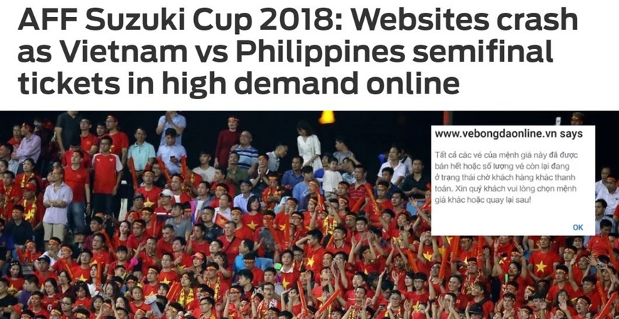 Báo Châu Á lên tiếng về hệ thống bán vé online của VFF