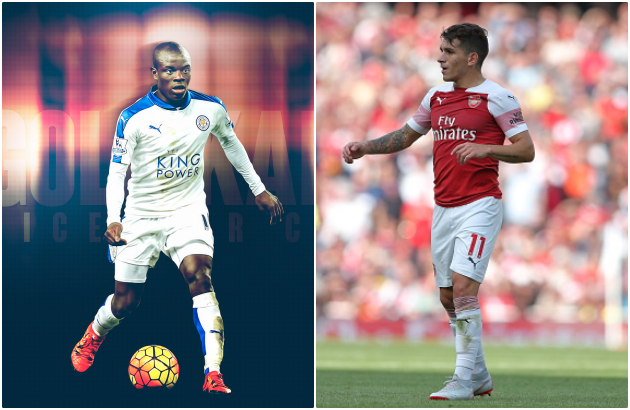 Lucas Torreira đang ở đâu so với N'Golo Kante 2015/16?