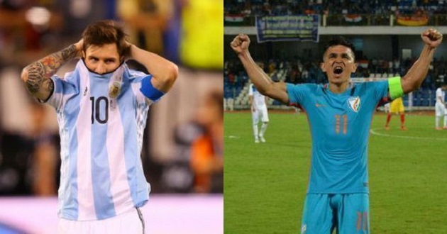 Xé lưới Thái Lan, sao Ấn Độ vượt mặt Lionel Messi