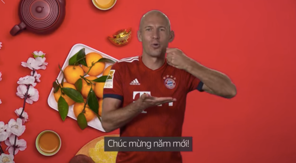 Ảnh bài viết Arjen Robben đích thân chúc mừng năm mới người Việt Nam