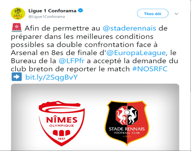 BTC Ligue 1 âm thầm cổ vũ Rennes trước thềm Europa League