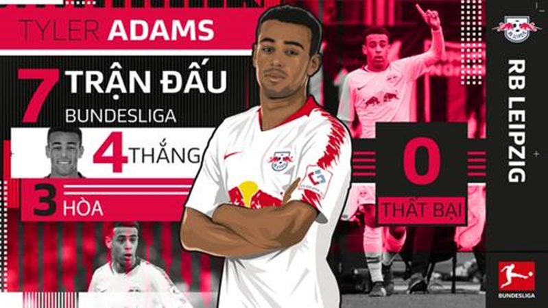 Tyler Adams: "Hòn đá tảng" đến từ xứ sở cờ hoa