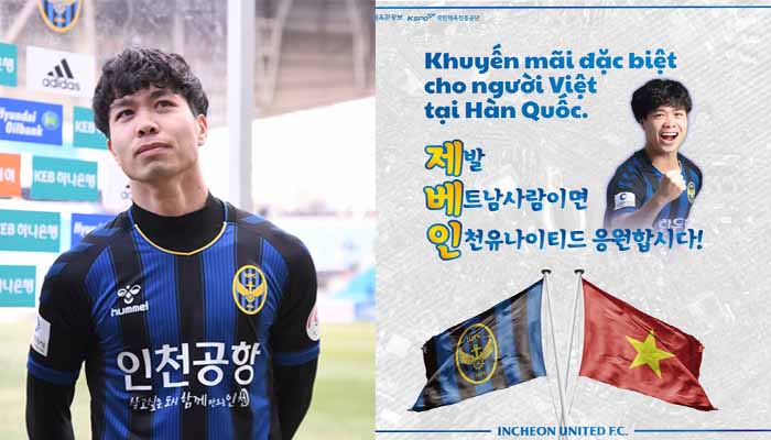 Vì Công Phượng, Incheon United "chơi lớn" với CĐV Việt Nam