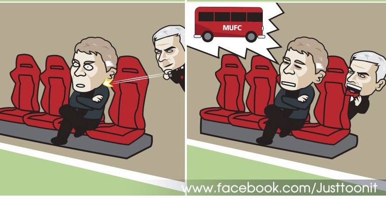 Biếm họa: 'Xe buýt Mourinho' ám ảnh Solskjaer; Việt Nam đấm người Thái 'bầm dập'