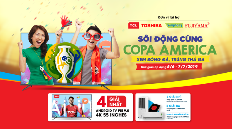 Tivi màn hình lớn "bão" giá mùa Copa America
