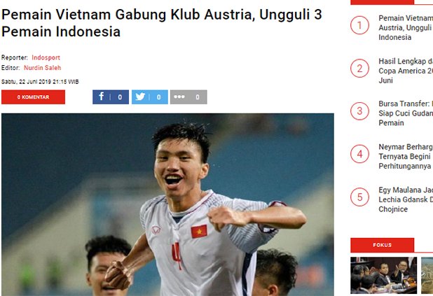 Báo Indo: Văn Hậu sẽ dự Europa League, sắp vượt mặt 3 ngôi sao của Indonesia