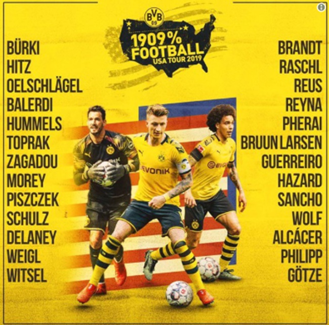 NÓNG: Dortmund triệu tập đầy đủ anh tài cho chuyến du đấu tại Mỹ