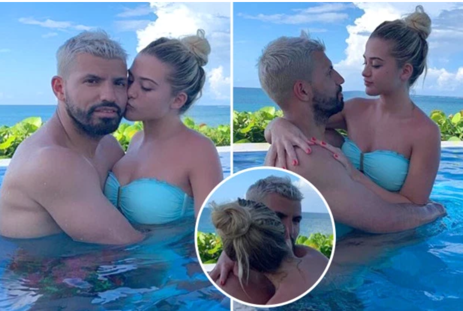 Thư giãn bên bể bơi, Aguero tình tứ với bạn gái trẻ bốc lửa