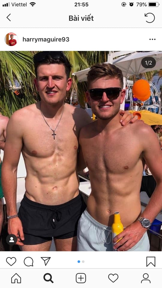 Ảnh bài viết Khoe bụng 6 múi, Harry Maguire khiến tất cả trầm trồ