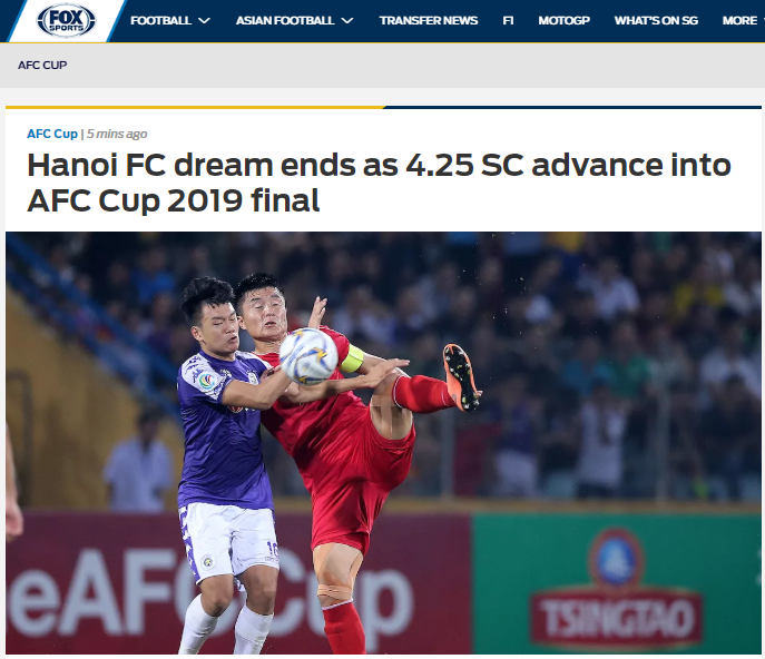 Báo châu Á nói 1 điều về CLB Hà Nội sau khi dừng bước tại AFC Cup 2019