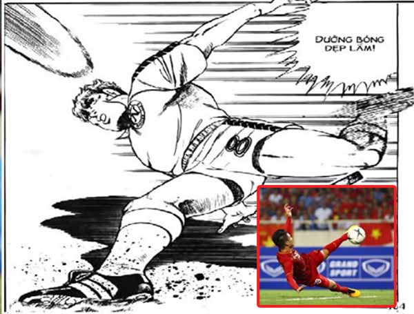 Tuyệt phẩm volley của Quang Hải đẹp như trong truyện tranh Jindo