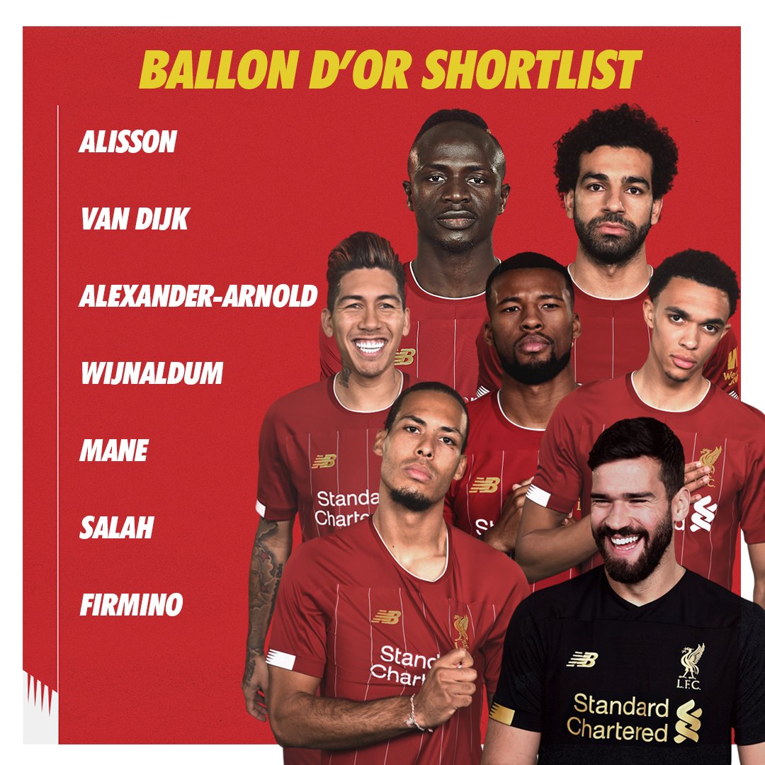 Góc Liverpool: Từ hạng 8, đến 7 ứng viên cho QBV
