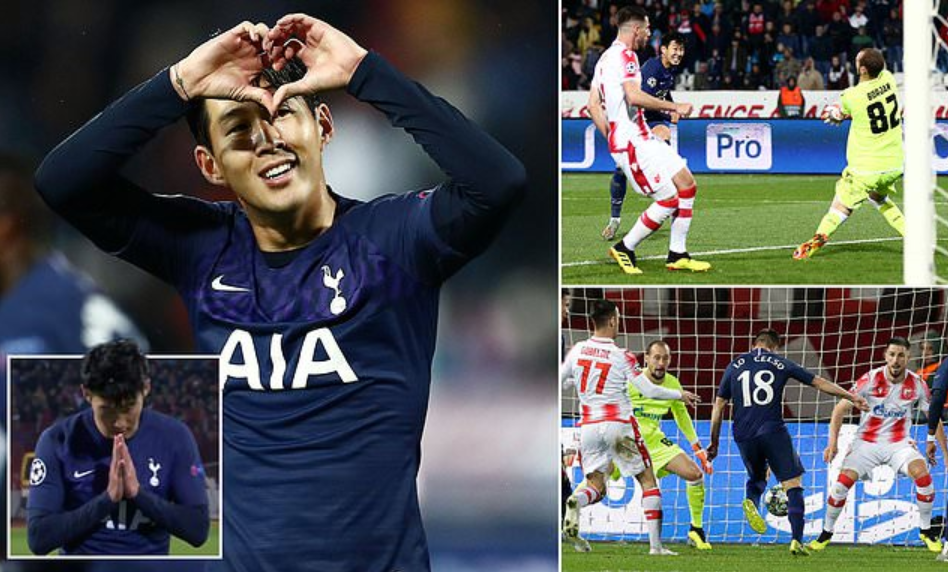 Son lập cú đúp, Tottenham nhấn chìm Crvena Zvezda
