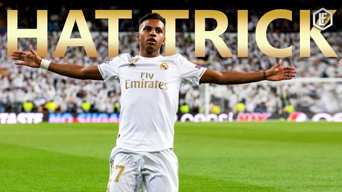 Rodrygo nhận bóng hat-trick