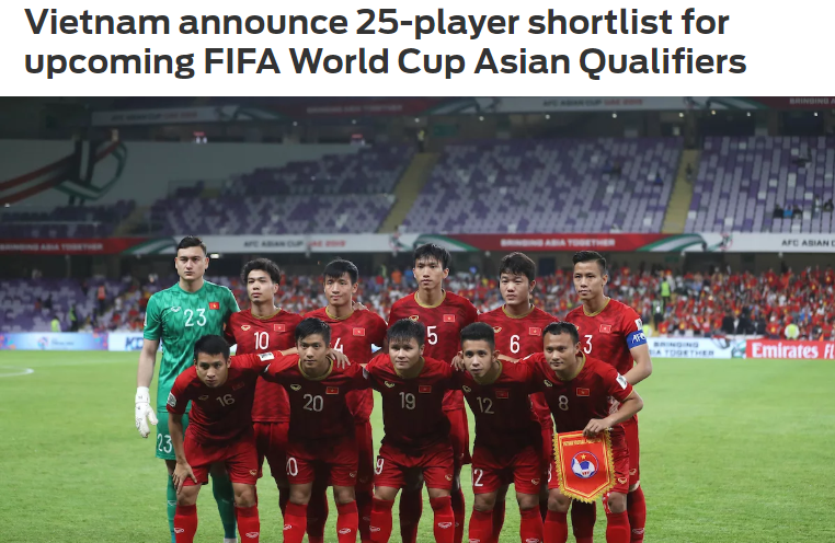 Ảnh bài viết Báo châu Á nói gì về danh sách rút gọn 25 cầu thủ của ĐT Việt Nam?