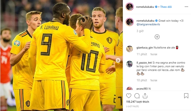 Ảnh bài viết Tỏa sáng tại Nga, Lukaku đăng thông điệp ấm lòng