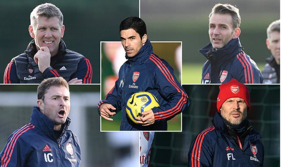 Mikel Arteta cùng đội ngũ phò tá "khủng" tại Arsenal