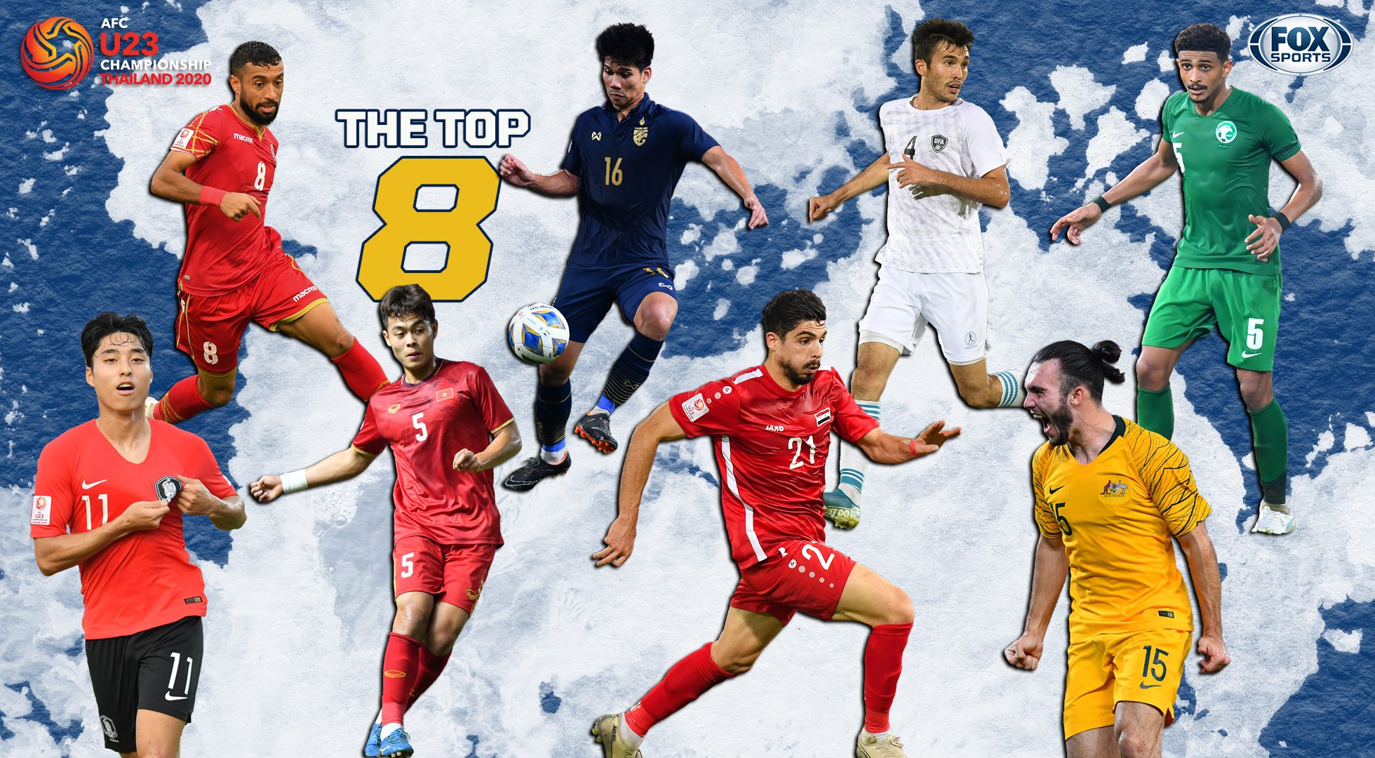 Top 8 cầu thủ xuất sắc lượt 2 vòng bảng: U23 Việt Nam góp 1 cái tên
