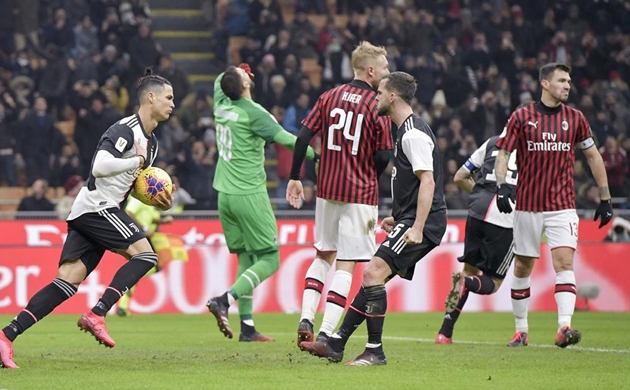 Ronaldo ghi bàn phút 90+1, Juventus hòa nghẹt thở với AC Milan