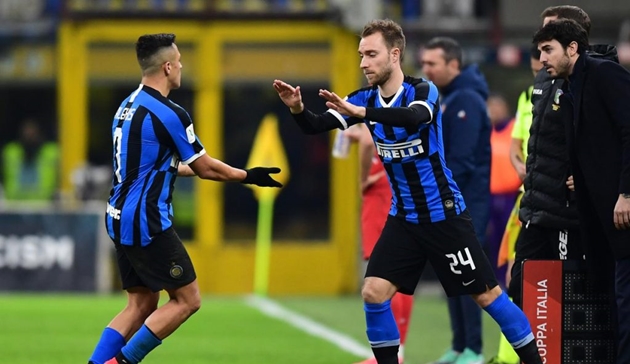 Có Eriksen và Alexis Sanchez, Inter Milan ra sân với đội hình nào?