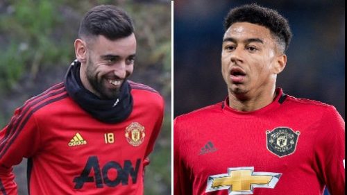 Vừa vào sân, Bruno Fernandes đã tiến đến Lingard làm ngay 1 chuyện
