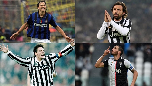 11 cầu thủ từng khoác áo Juventus và Inter Milan: Pirlo, Ibrahimovic và ai nữa?