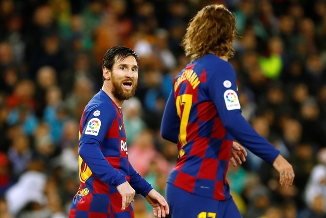 Ảnh bài viết Chán nản và bất lực, Messi quát tháo cả Griezmann ở El Clasico