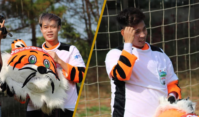 Văn Toàn, Văn Thanh ngại ngùng, vào vai cosplay "chú Hổ" của HAGL