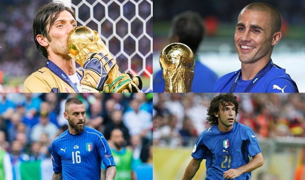 10 cầu thủ có số lần khoác áo ĐT Italia nhiều nhất: Buffon, Pirlo ở đâu?