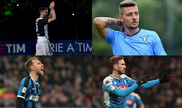 10 tiền vệ đắt giá nhất Serie A trước mùa dịch COVID-19: Eriksen chỉ đứng thứ 3