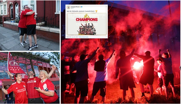 Ảnh bài viết Toàn cảnh màn ăn mừng hoành tráng từ các CĐV Liverpool tại xứ sương mù