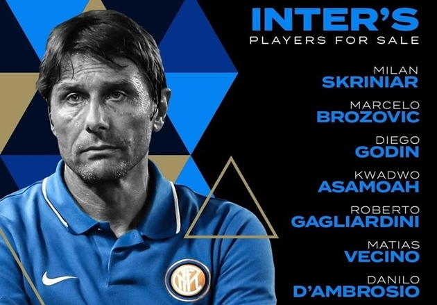 Conte chốt danh sách 11 cái tên cần thanh lý ở Inter