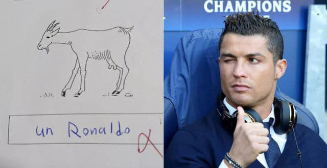 Ảnh bài viết Nam sinh thi trượt sau khi gọi con dê (GOAT) là Ronaldo
