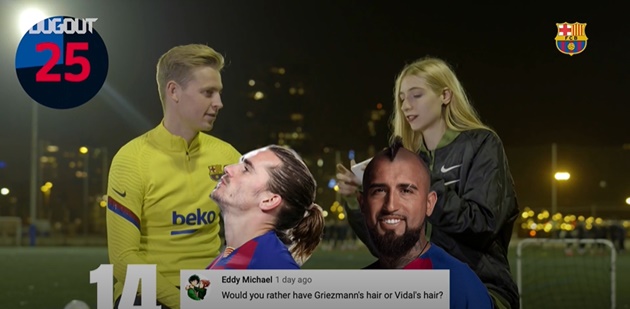 De Jong chọn kiểu tóc giữa Griezmann và Vidal