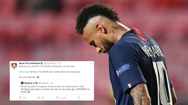 Ảnh bài viết NHM phì cười vì Neymar nhầm lẫn Bayern Munich với Bayer Leverkusen