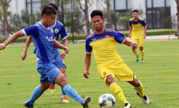 U19 Việt Nam nhận trái đắng trong trận đấu tập với Á quân Hạng Nhất