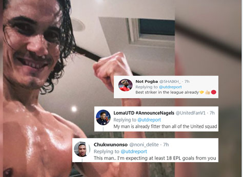 Ảnh bài viết Cavani khoe cơ bụng 6 múi, CĐV Man Utd thay nhau phát cuồng