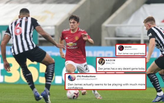 Ảnh bài viết Daniel James đá 75 phút trận Newcastle, CĐV Man Utd nói ngay 1 điều