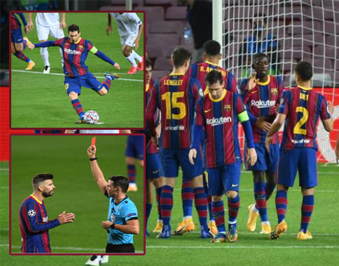 Ảnh bài viết Pique nhận thẻ đỏ trực tiếp, Barcelona vẫn hủy diệt đại diện đến từ Hungary