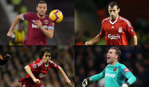 Từ Benayoun đến Mascherano: 10 cầu thủ từng khoác áo Liverpool và West Ham
