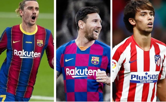 Đội hình kết hợp Barca - Atletico Madrid: Tam tấu trong mơ