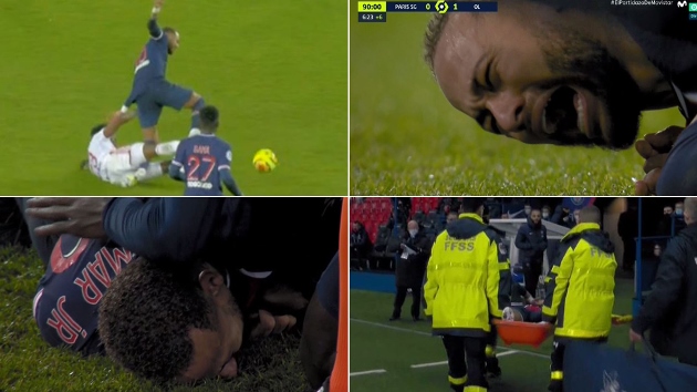 Bị phạm lỗi kinh hoàng, Neymar rơi nước mắt rời sân trên cáng