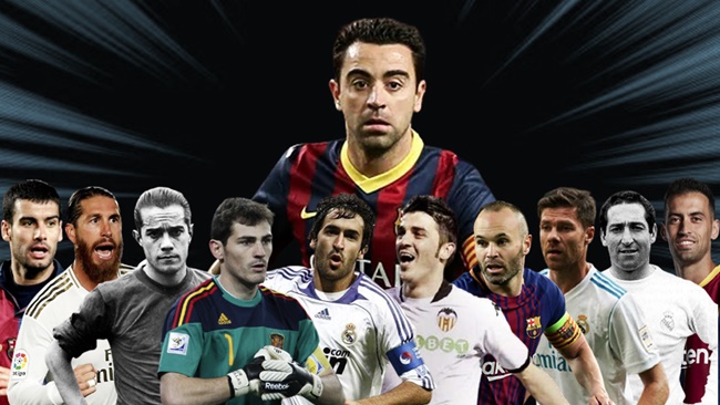 Xavi và 10 danh thủ Tây Ban Nha xuất sắc nhất mọi thời đại